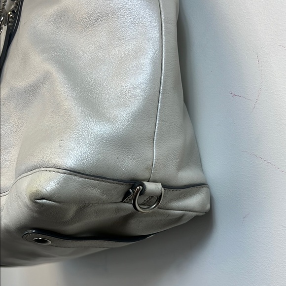 Coach Large Capacity Silver Tote Bag with Metallic Accents - Picture 4 of 17